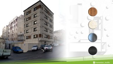طراحی نمای مجتمع مسکونی علی آباد طراحی نمای مجتمع مسکونی علی آباد