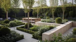 طراحی باغچه ویلا مدرن