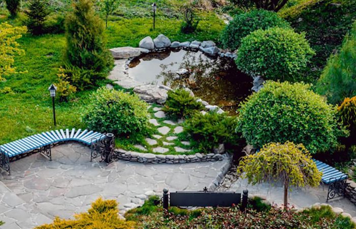 نمونه چهارم طراحی باغچه ویلا