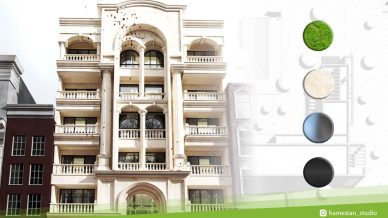 طراحی نما مجتمع مسکونی افتخاری طراحی نما مجتمع مسکونی افتخاری