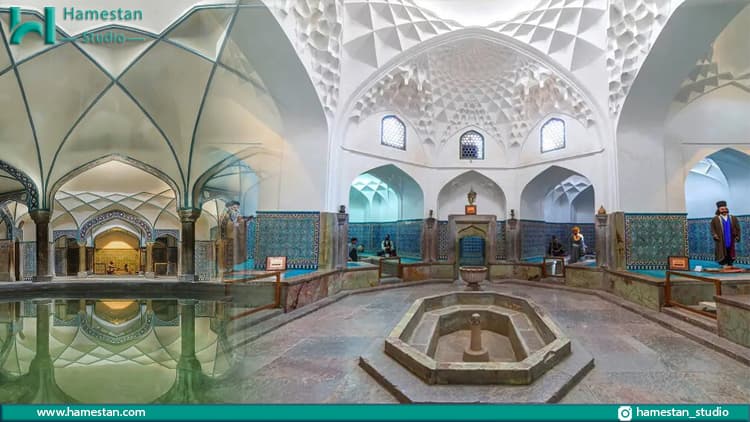 کاربندی در طاق حمام گنجعلی خان
